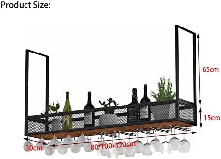 ZJDYDY Wall-Mounted Wine Rack with Glass Holder 1