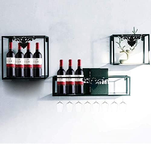 Pimex Wall-Mounted Wine Rack 2 Storeys Iron