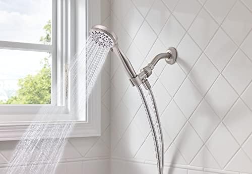 Moen 20091SRN Spot Resist Handheld Showerhead 5 Settings 25 GPM