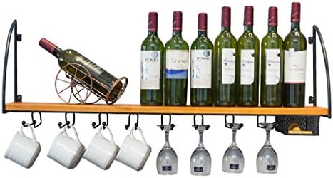 Industrial Rustic Wooden Wine Rack for Kitchen Bar Cabinet Organizer