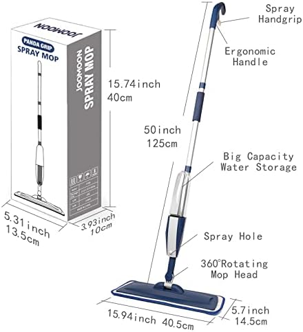 Panda Grip Spray Mop with 14 Oz Refill and 3 Microfiber Pads