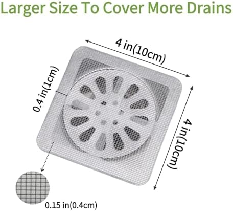 Disposable 4x4 Drain Covers 30 PCS Hair Catcher for Shower and Bath