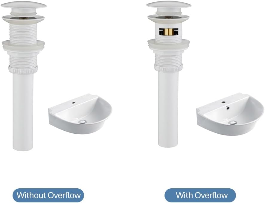 YZZY Bathroom Sink Pop-up Drain with Overflow and Hair Catcher
