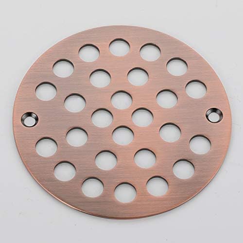 4-Inch Screw-in Shower Strainer Drain Cover Replacement Antique Copper