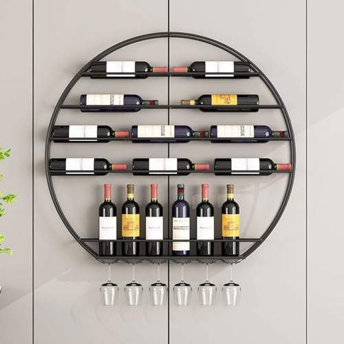 HUHJYUGE Wall Mounted Wine Rack with Gold Finish