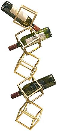 DZX Wall-Mounted Metal Wine Rack 5 Bottles