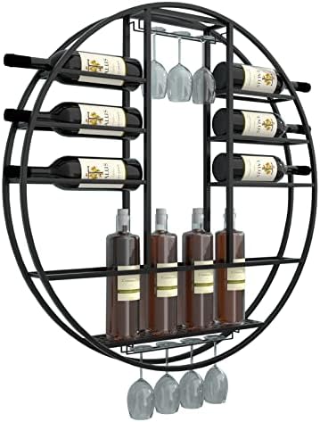 ZJDYDY Wall-Mounted Wine Rack Black 80x11x80cm