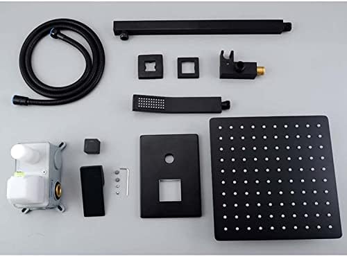 Black Rainfall Shower System with Handheld Head