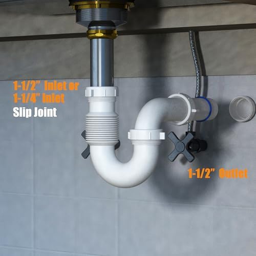 Variimage Flexible P Trap for Bathroom Sink Drain Kit