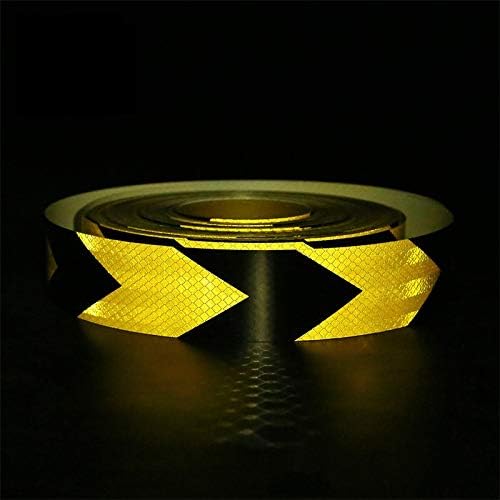 AISEY 2 x 30ft Reflective Safety Tape Yellow Black Waterproof 1