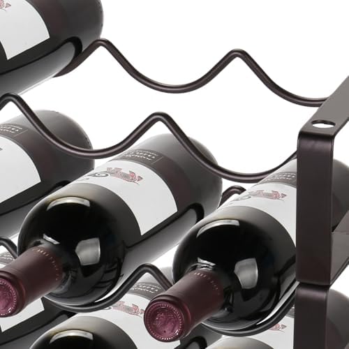 Carperipher Stackable Wine Rack 3 Tier 12 Bottles Metal Storage