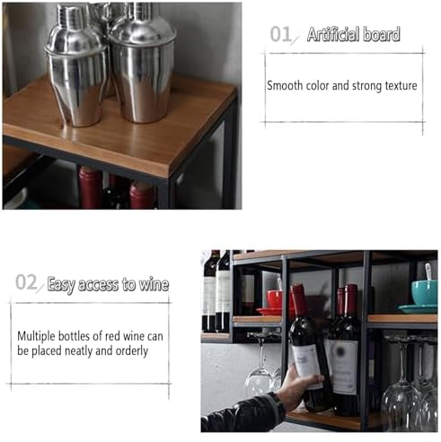 ERICAT Wall Mounted Wine Racks Black
