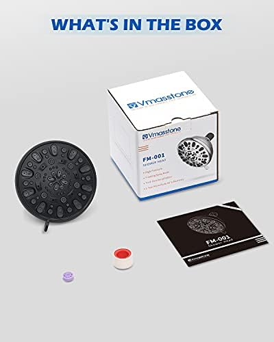 VMASSTONE High Pressure Shower Head with 7-Spray Settings