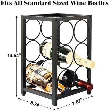 Hjarta 6-Bottle Space-Saving Wine Rack