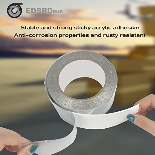 EDSRDRUS 12in x 98ft Duct Tape with Aluminum Foil