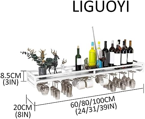 LIGUOYI Wall-Mounted Wine Rack 6080100CM Black Gold White