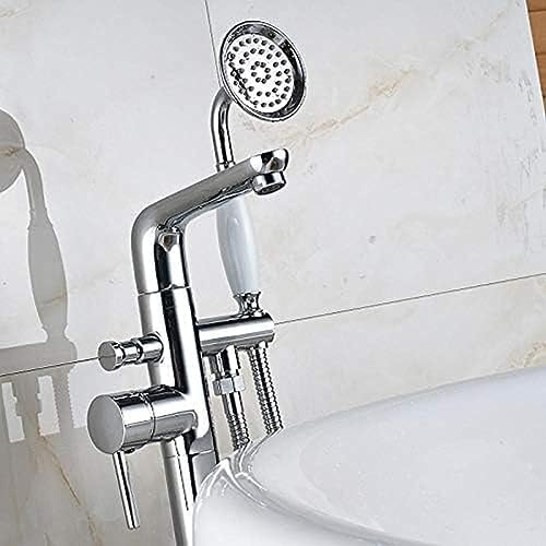 TECKI Chrome Polish Bath Shower Faucet One Handle 1