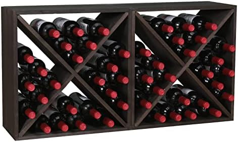 FDHUIJIA 48-Bottle Solid Wood Wine Rack