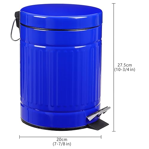5L Round Step Pet Trash with LidMini Metal Pedal Bin