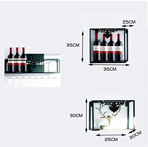 Pimex Wall-Mounted Wine Rack 2 Storeys Iron