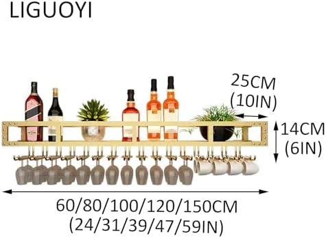 Wall-Mounted Wine Glass Holder For Kitchen Bar