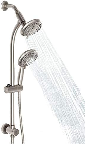Egretshower Handheld Rain Shower Combo with 275 Slide Bar