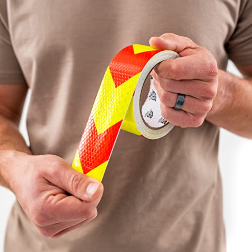 Max Brite Reflective Tape 2 Pack - 30ft x 2in Yellow Waterproof Safety Tape