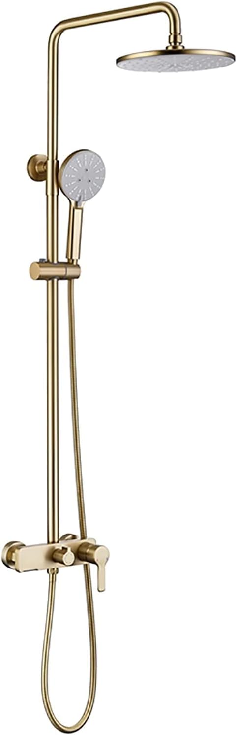 uhyOHF Rain Shower System Set with Adjustable Handle and Handheld Shower