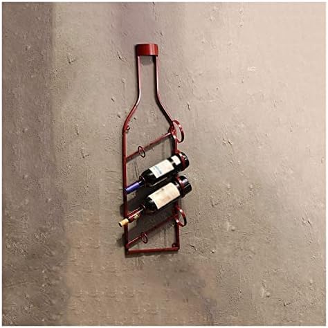 ALDEPO Wall-Mounted Wine Rack Red Retro Industrial Style