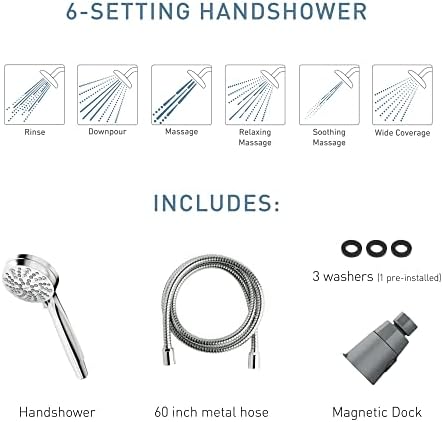 Moen Engage Magnetix 35-Inch Handheld Showerhead with Magnetic Docking