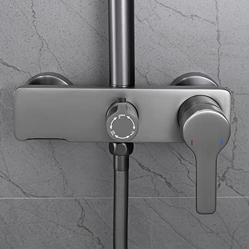 uhyOHF Rain Shower System Set with Adjustable Handle and Handheld Shower