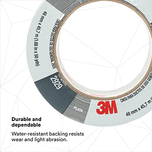 3M Duct Tape 2929 Silver 188 in x 50 yd