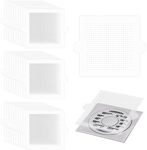 40 Pack Disposable Square Hair Catcher Sticker for Bathroom Drains