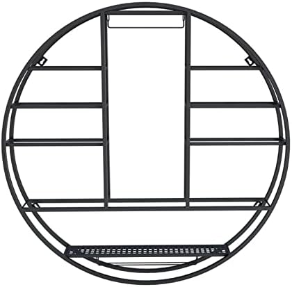 Pimex Wall-Mounted Wine Rack with Stemware Holder Black 80x11x80cm 1