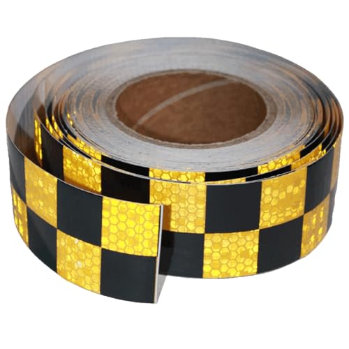 Yellow Black Reflective Tape 2in x 66ft Safety Warning