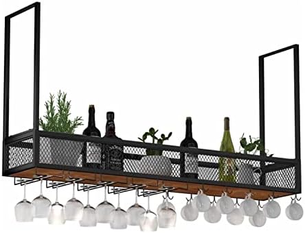 ZJDYDY Wall-Mounted Wine Rack with Glass Holder 1