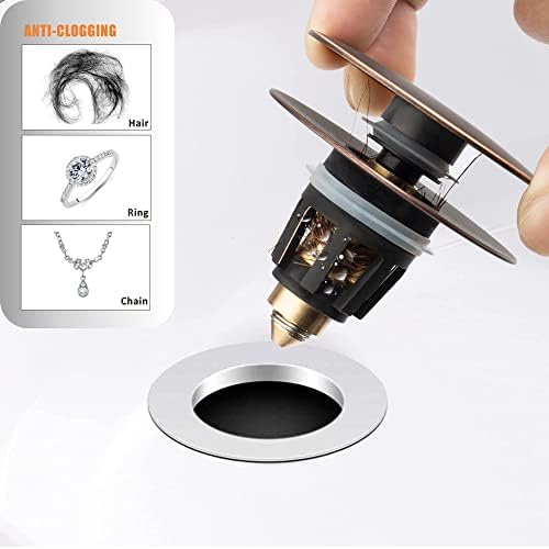 Artiwell Universal Sink Drain Stopper - Matt Black