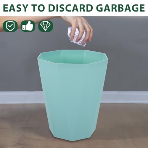 Emerald Green Diamond Pattern 5L Trash Can for Home