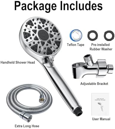 Diiwet 7 Settings Handheld Showerhead with Power Wash