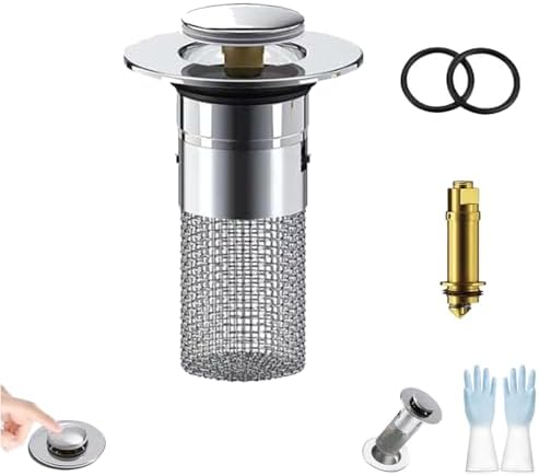 Universal Stainless Steel Drain Strainer for Bathroom Sink