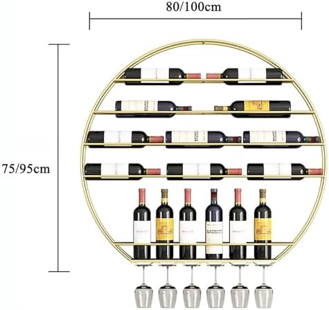 HUHJYUGE Wall Mounted Wine Rack with Gold Finish