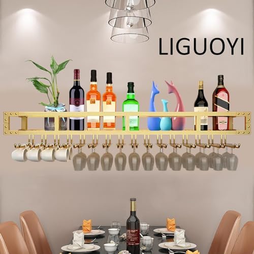 Wall-Mounted Wine Glass Holder For Kitchen Bar