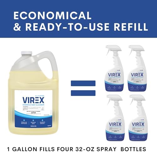 VIREX CBD540557 Disinfectant Cleaner - 1 Gallon Lemon Scent