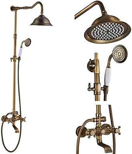 TECKI 8 Rainfall Shower Head with Handheld Faucet Set