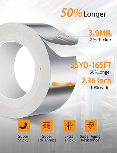 DuraTape Aluminum Foil Duct Tape 39mil 55Yards