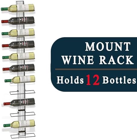 J JACKCUBE DESIGN Wall-Mounted Wine Rack for 12 Bottles 1