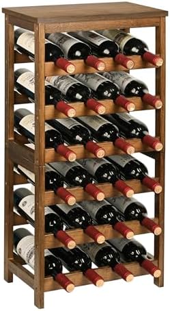 VASMIA 6-Tier Freestanding Wine Rack with Table Top