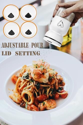 Stainless Steel Salt and Pepper Shaker Set with Adjustable Pour Holes