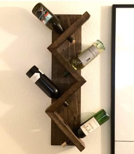 DistressedMeNot Zig Zag Wine Rack Wall Mounted