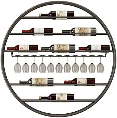 Wall-Mounted Wine Rack with Glass Holder Durable and Rust-Resistant